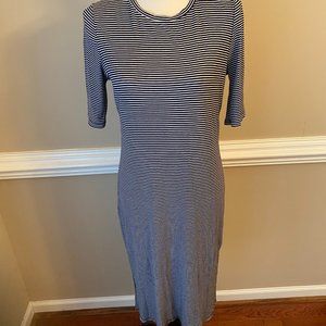 GAP Short Sleeve T-Shirt Dress Navy/White